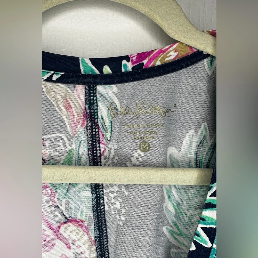 Lilly Pulitzer Raylee Sleeveless Dress Inky Navy Peanut Gallery Print, Size M - Picture 5 of 5
